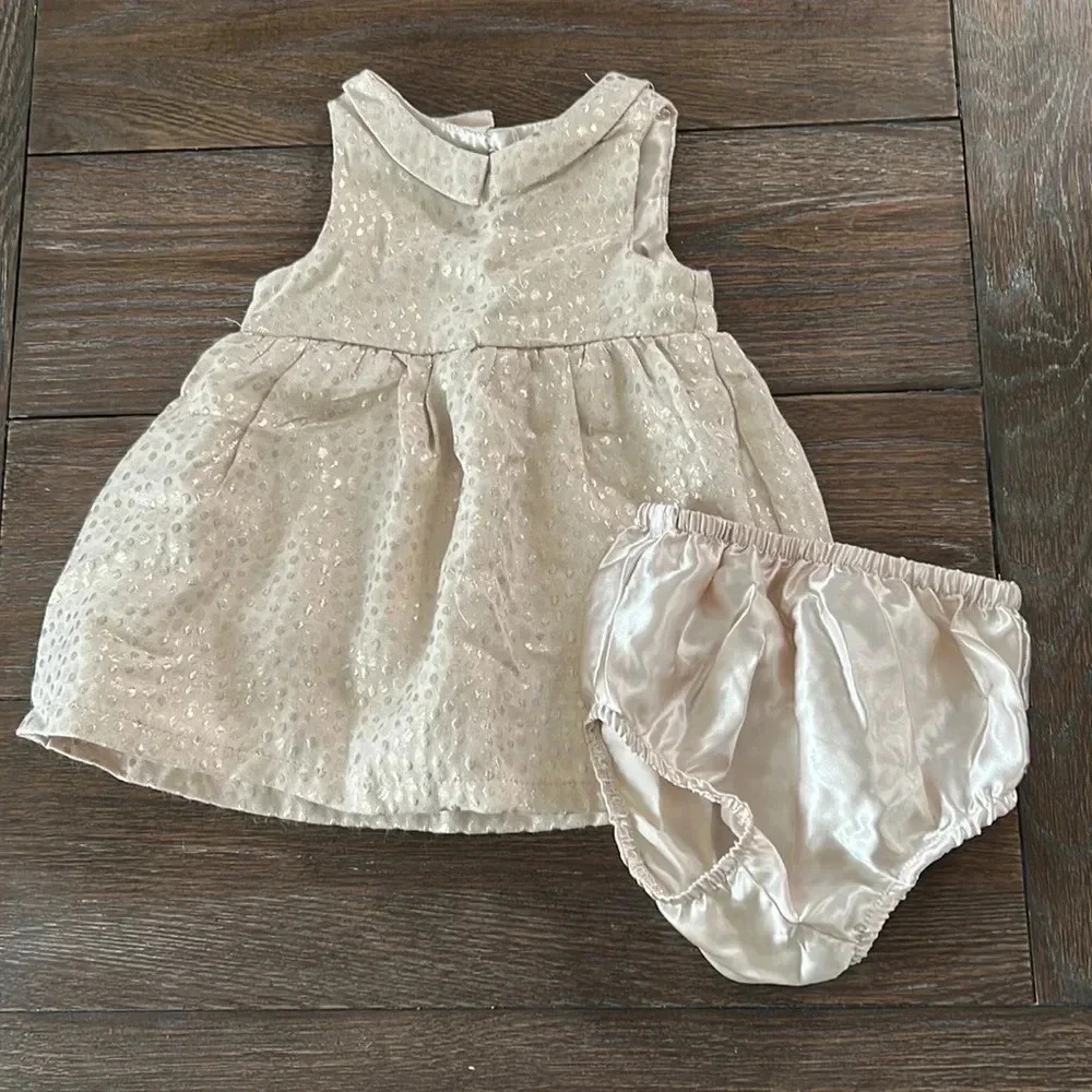 Cat & Jack gold dress